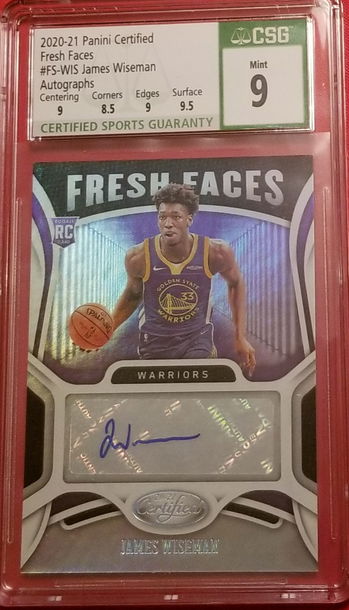 James Wiseman autograph panini certified 