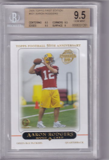 2005 Topps First Edition #431 Aaron Rodgers RC BGS 9.5
