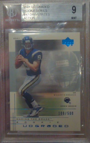 2001 UD Graded Rookie Series ACTION Drew Brees #47 108/500  Upper Deck