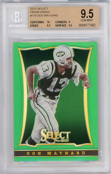 Don Maynard 2013 Select BGS 9.5 GREEN Refractor /15