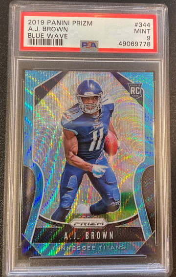 AJ Brown Blue Wave 7/199 PSA 9