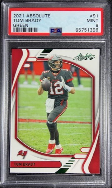 2021 Tom Brady Panini Absolute Green Parallel PSA 9 MINT Tampa Bay Buccaneers 