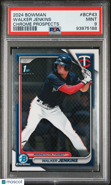 2024 Bowman Chrome Prospects Walker Jenkins #BCP43 PSA 9
