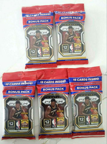 2020-21 PANINI PRIZM BASKETBALL 5 CELLO LOT