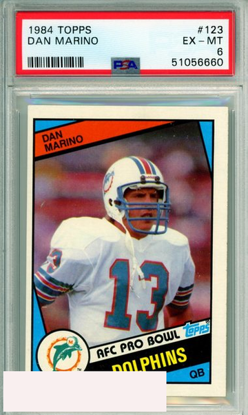 1984 TOPPS DAN MARINO #123 ROOKIE MIAMI DOLPHINS HOF PSA EX-MT 6