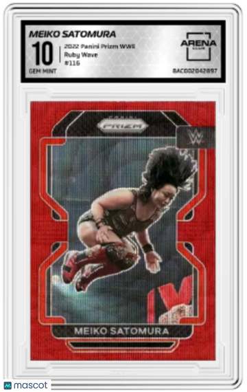 2022 Panini Prizm WWE Meiko Satomura #116 Ruby Wave Arena Club 10