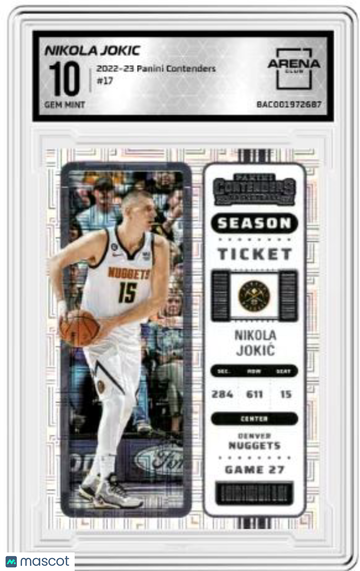 2022-23 Panini Contenders Nikola Jokić #17 Season Ticket Mojo Arena Club 10