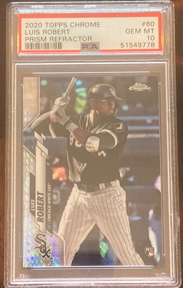 2020 Topps Chrome Luis Robert Prism PSA 10