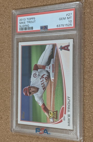 2013 Topps Baseball ⚾ Mike Trout Sliding Rookie Cup #27 PSA 10 Angels 🔥