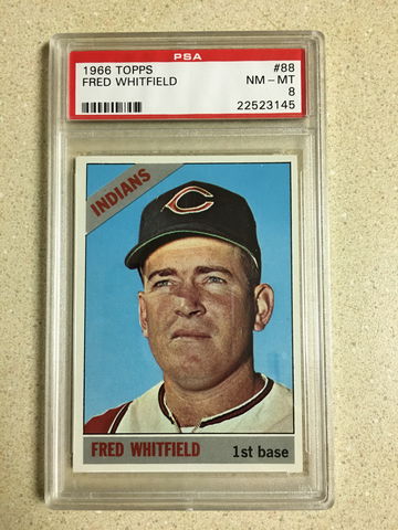 1966 Topps #88 Fred Whitfield PSA 8 NM-MT INDIANS 