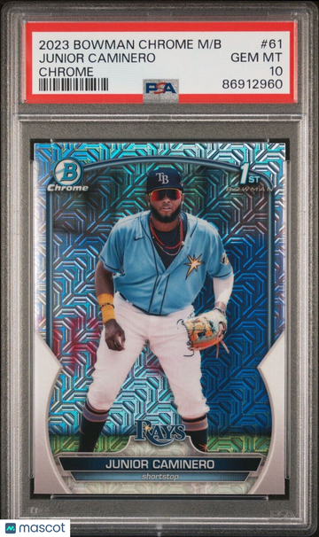 2023 Bowman Chrome Mega Junior Caminero Mojo Refractor 1st Bowman PSA 10 (C)
