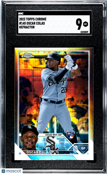 2023 Topps Chrome Oscar Colas #145 Refractor SGC 9