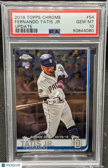 2019 Topps Chrome Update Fernando Tatis Jr. 54 RC PSA 10
