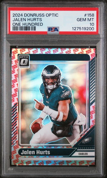 2024 Panini Donruss Optic One Hundred Jalen Hurts #158 PSA 10