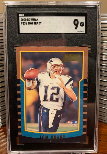 Tom Brady Rookie 2000 Bowman SGC 9