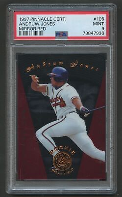 1997 PINNACLE CERTIFIED MIRROR RED ANDRUW JONES #106 PSA 9