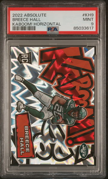 2022 Absolute Kaboom Horizontal Breece Hall #9 Rookie RC PSA 9