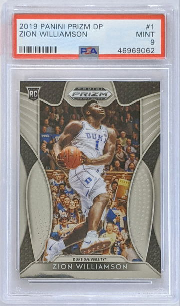 2019-20 Zion Williamson Prizm Draft Picks #1 PSA 9