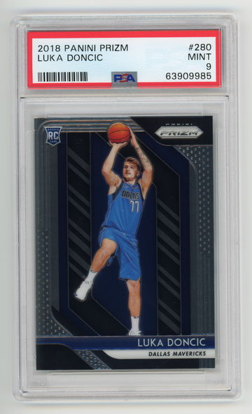 💎🏀 2018-19 Panini Prizm Luka Doncic #280 RC Rookie PSA 9 Mint Mavericks 🏆📈