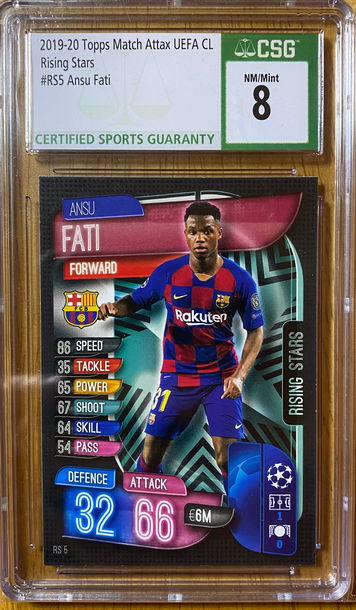 2019 Topps Match Attax UEFA CL Ansu Fati Rising Stars CSG 8