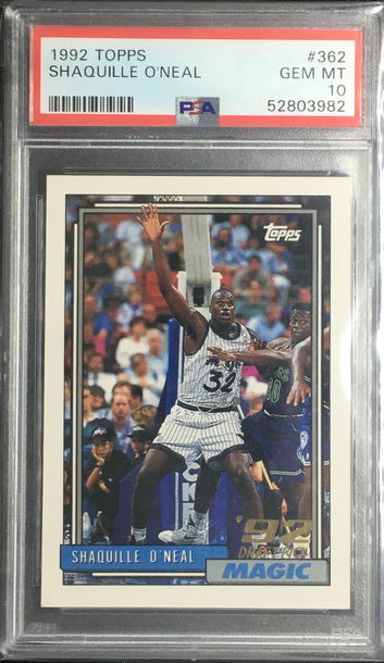 1992 Shaquille Oneal Topps #362 PSA 10