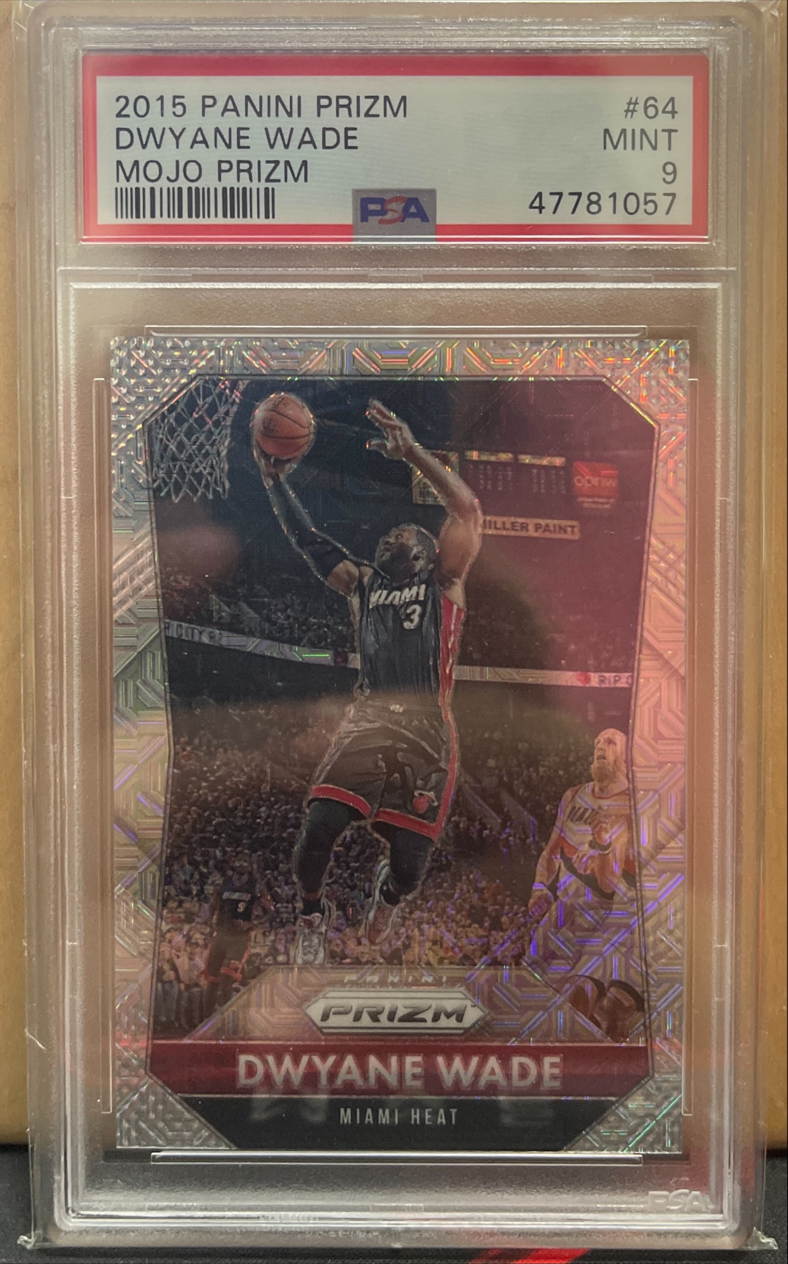 2015-16 Prizm Mojo DWYANE WADE base card #64 /25 
