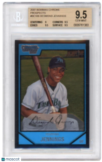 2007 Bowman Chrome Desmond Jennings #BC106 BGS 9.5