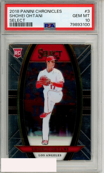 2018 PANINI CHRONICLES SELECT SHOHEI OHTANI #3 SELECT PSA 10 RC