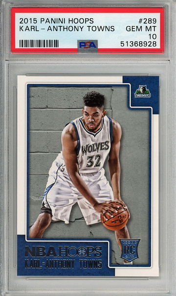 Karl-Anthony Towns 2015-16 Panini Hoops #289 PSA 10 Gem Mint Rookie RC! 8928