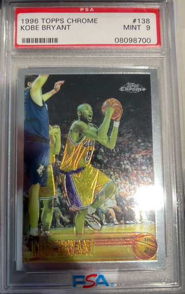 1996 Topps Chrome Kobe Bryant RC PSA 9 MINT