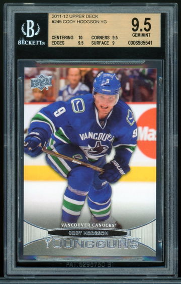 2011-12 Upper Deck #245 Cody Hodgson YG BGS 9.5 Gem-Mint