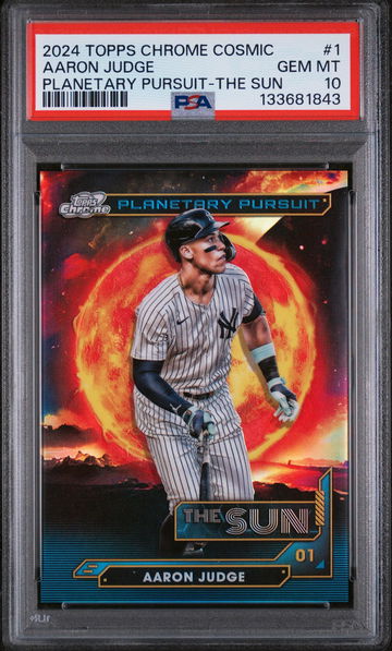 2024 Topps Chrome Cosmic Planetary Pursuit the Sun Aaron Judge #PPS1 PSA 10