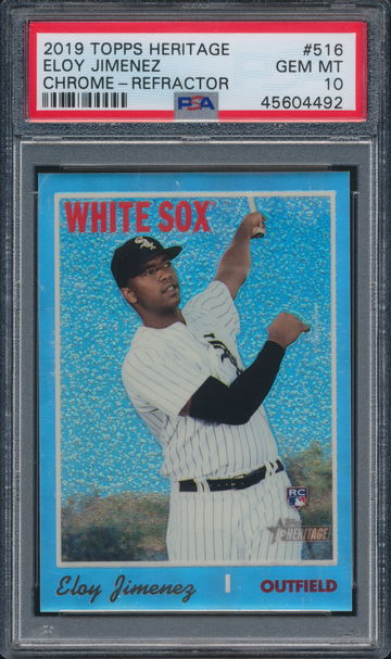 Eloy Jimenez 2019 Topps Heritage Chrome Refractor PSA 10