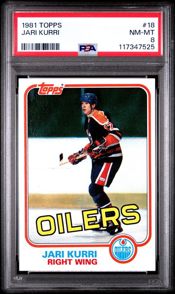 1981 Topps Jari Kurri #18 RC PSA 8