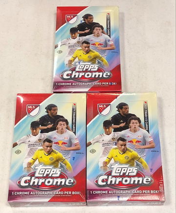 3X 2021 TOPPS CHROME MAJOR LEAGUE SOCCER HOBBY BOX MLS - SUPPORT YOUR