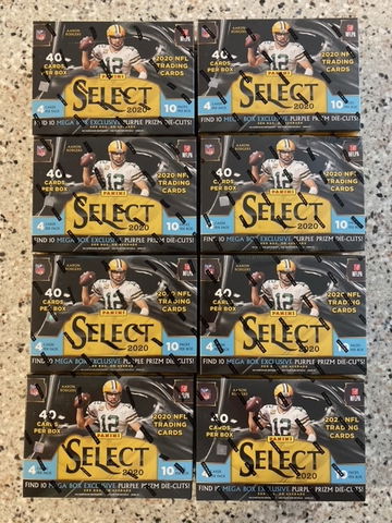 2020 Select NFL Football Mega Box Lot of (8)