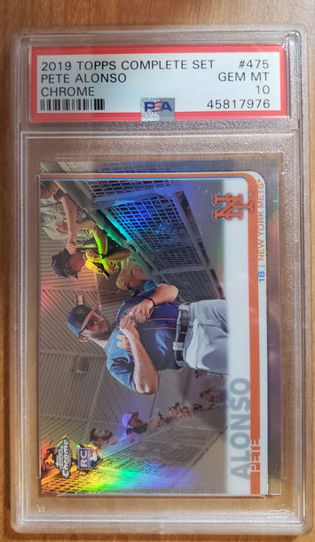 2019 TOPPS CHROME PETE ALONSO 475 COMPLETE PSA 10 