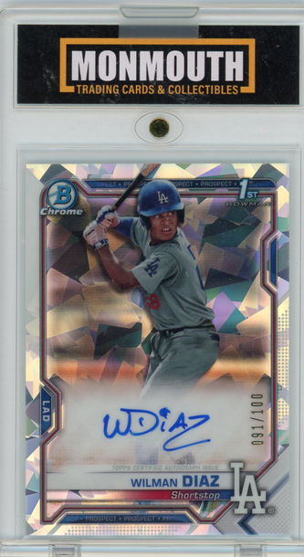 2020 Bowman Chrome Wilman Diaz #CPA-WD Auto /100