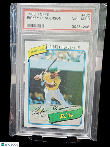 1980 Topps Rickey Henderson #482 PSA 8