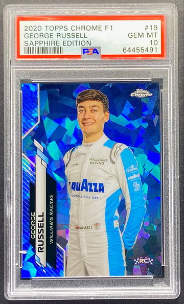 2020 Topps Chrome F1 George Russell #19 Sapphire Edition PSA 10 Gem Mint Portait Formula 1 One Rookie RC
