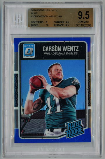2016 Donruss Optic Blue /149 Carson Wentz BGS 9.5