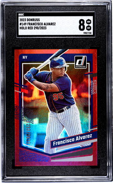 2023 Donruss #149 Francisco Alvarez Holo Red /2023 SGC 8