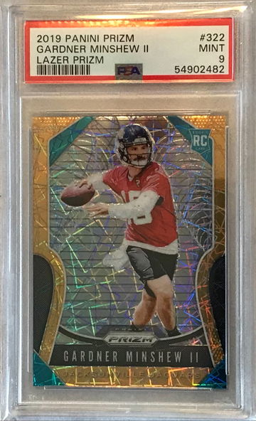 Gardner Minshew 2019 Panini Prizm #322 Rookie RC Lazer Prizm PSA 9 Mint