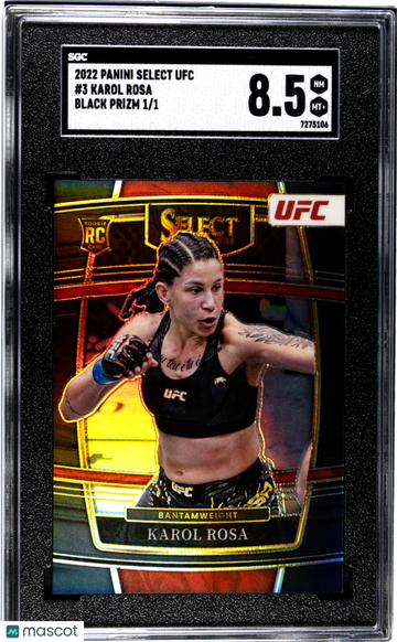 2022 Panini Select Ufc Karol Rosa #3 Black Prizm 1 1 SGC 8.5