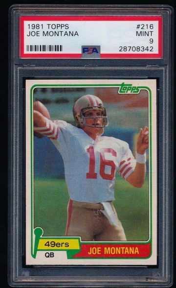 Joe Montana 1981 Topps RC PSA 9