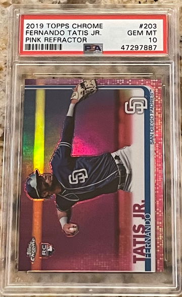 2019 Fernando Tatis Jr. Topps Chrome Pink Refractor Rookie RC PSA 10 Gem Mint