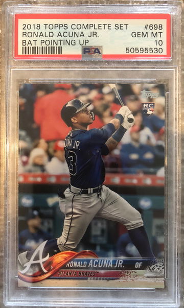 Topps Ronald Acuna Rookie Bat Up PSA 10
