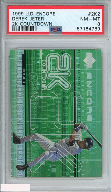 1999 UPPER DECK ENCORE 2K COUNTDOWN DEREK JETER #2K2 YANKEES HOF PSA 8 NM-MT