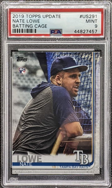 2019 Topps Update Nate Lowe #291 SSP PSA 9
