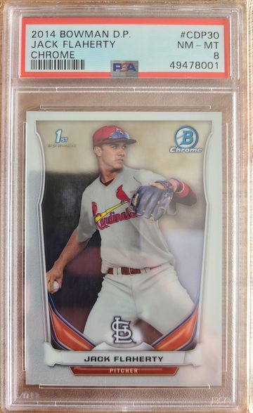 2014 Bowman Chrome Jack Flaherty PSA 8